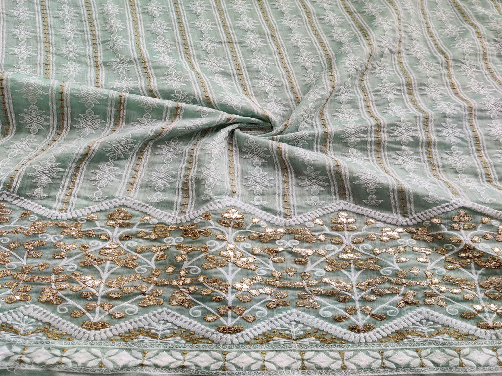 mint-green-lakhnawi-mirror-work-floral-embroidered-chanderi-fabric