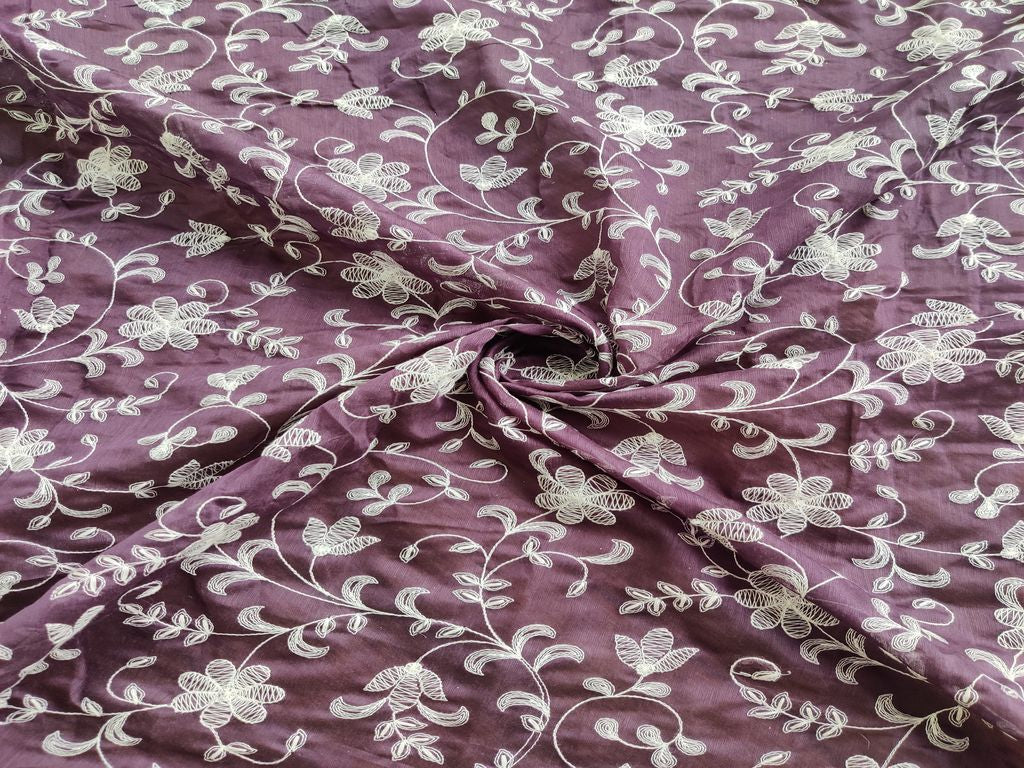 mauve-white-chikankari-flowers-embroidered-chanderi-fabric