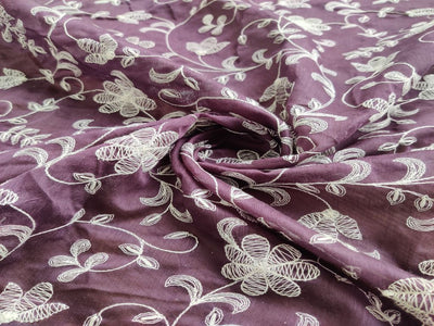 mauve-white-chikankari-flowers-embroidered-chanderi-fabric