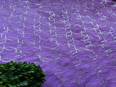 mauve-silver-sequins-geometric-embroidered-chanderi-fabric
