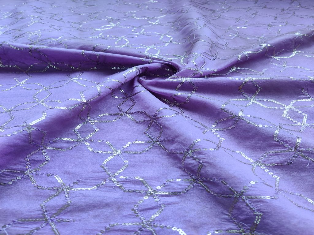 mauve-silver-sequins-geometric-embroidered-chanderi-fabric
