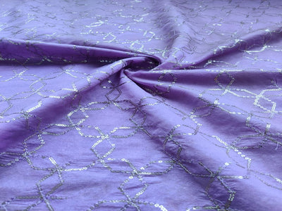 mauve-silver-sequins-geometric-embroidered-chanderi-fabric