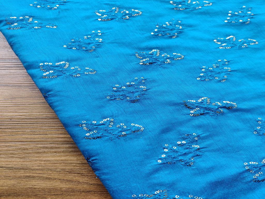 cobalt-blue-silver-sequins-flowers-embroidered-chanderi-fabric