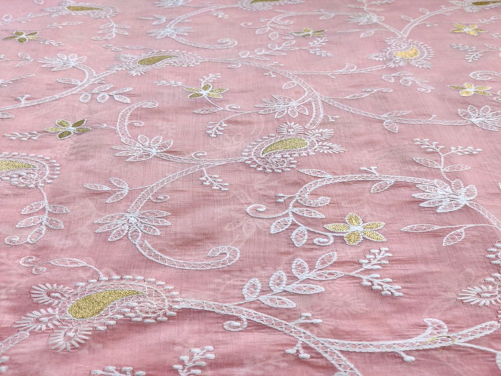 peach-paisley-chikankari-embroidered-chanderi-fabric