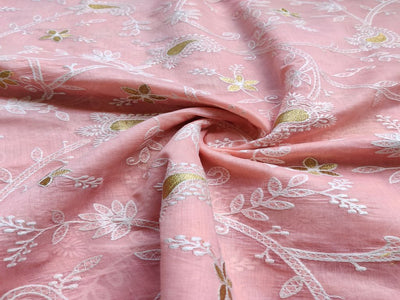 peach-paisley-chikankari-embroidered-chanderi-fabric