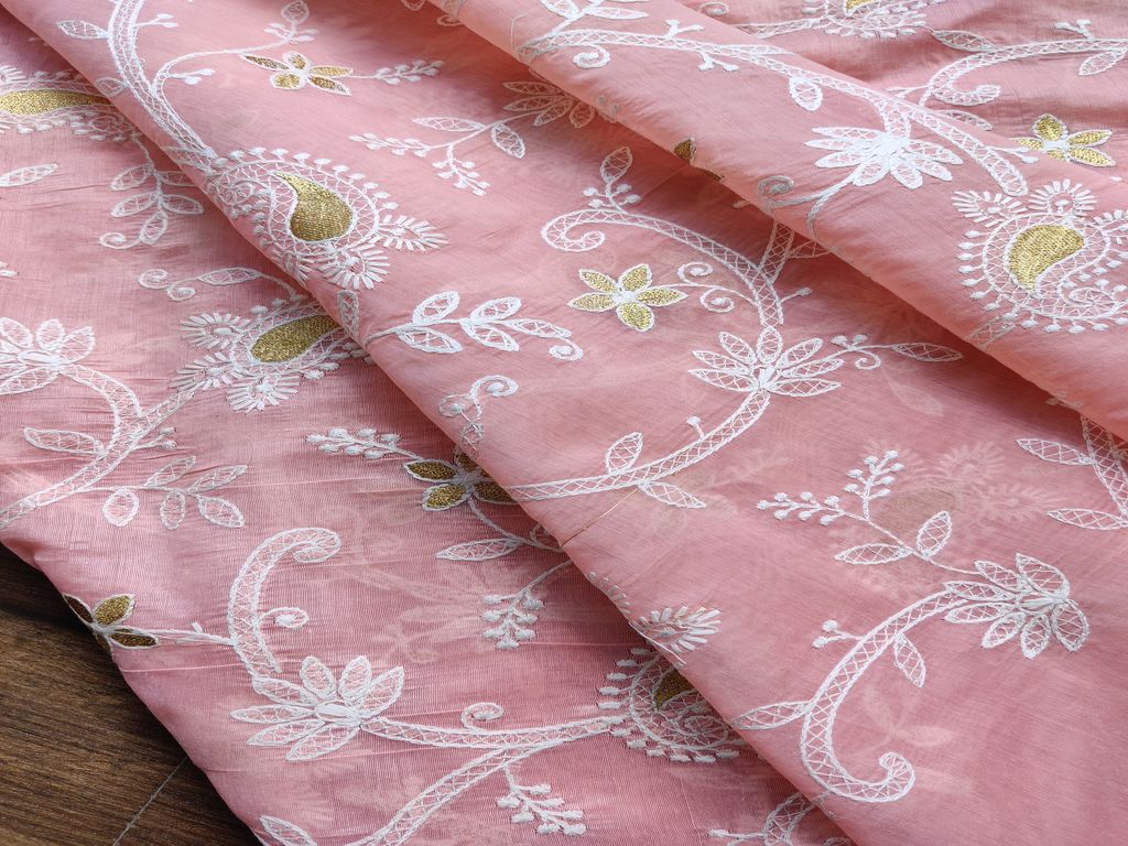 peach-paisley-chikankari-embroidered-chanderi-fabric