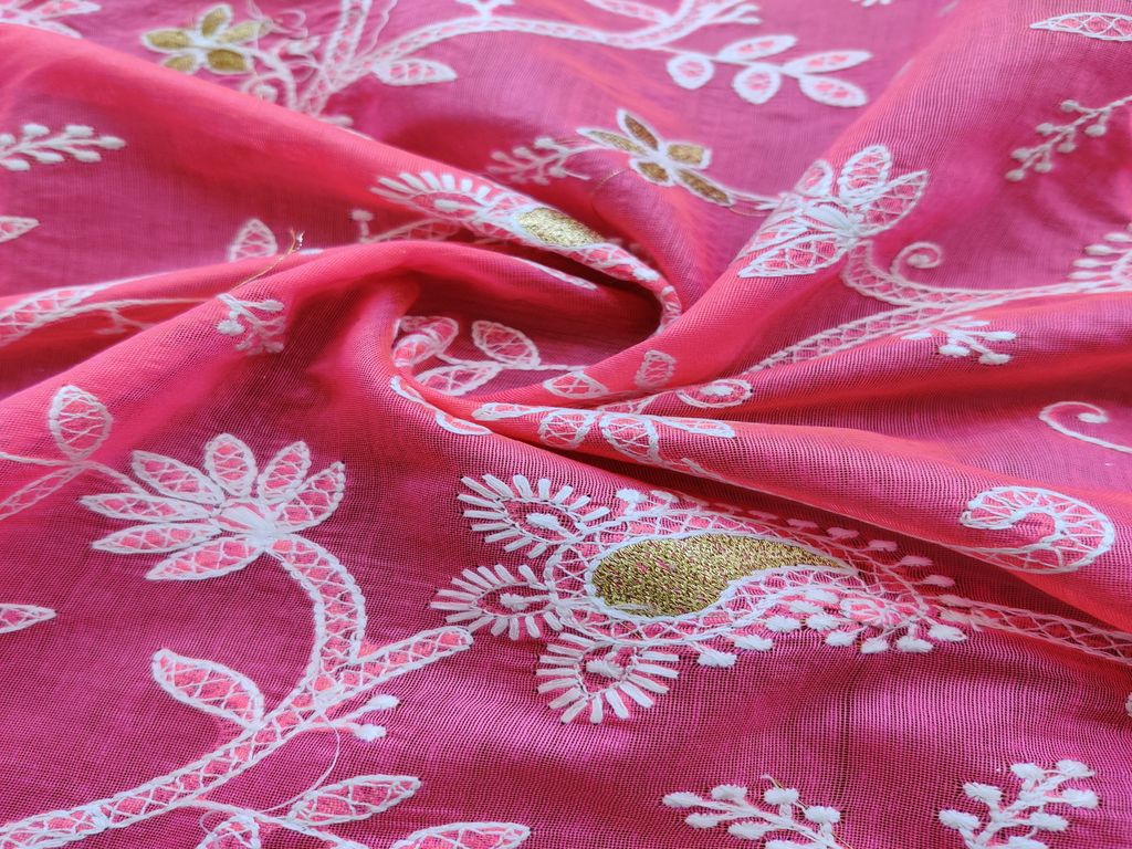 rose-pink-chikankari-flowers-embroidered-chanderi-fabric