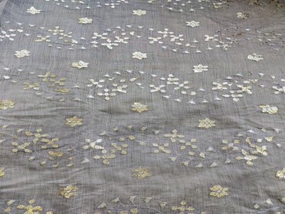 gray-foil-gota-flowers-embroidered-chanderi-fabric