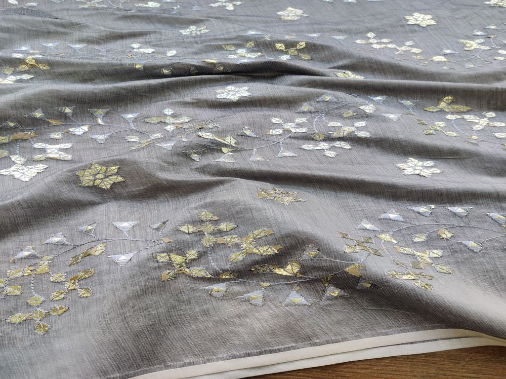 gray-foil-gota-flowers-embroidered-chanderi-fabric