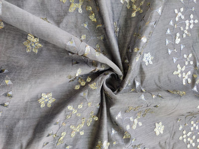 gray-foil-gota-flowers-embroidered-chanderi-fabric