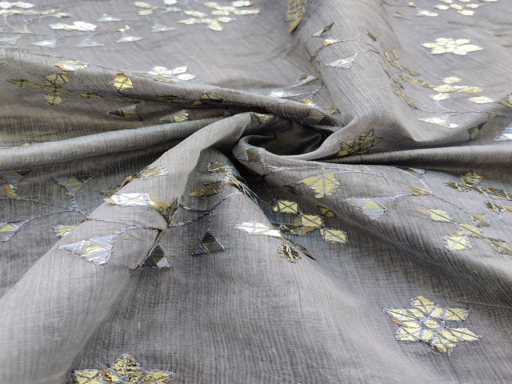 gray-foil-gota-flowers-embroidered-chanderi-fabric