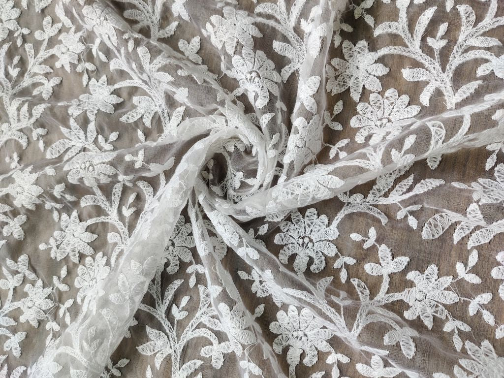 dyeable-white-chikankari-embroidered-organza-fabric