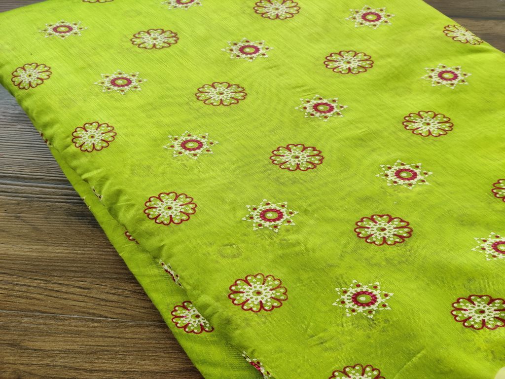 lime-green-floral-motifs-printed-chanderi-fabric