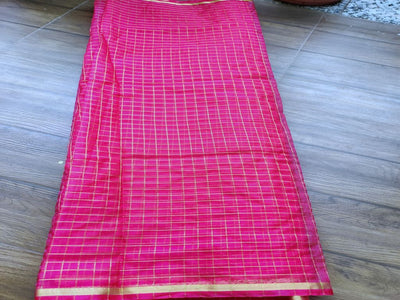 magenta-with-golden-banarsi-checks-and-double-sided-border-organza