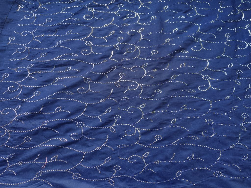 navy-blue-silver-sequins-embroidered-chanderi-fabric