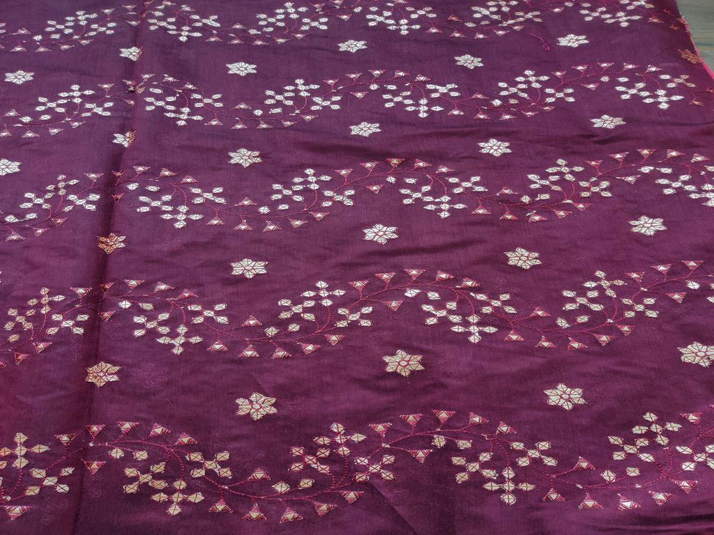maroon-golden-gota-patti-embroidered-chanderi-fabric