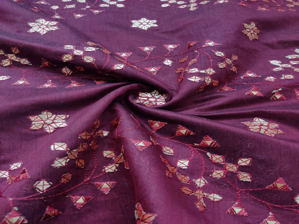 maroon-golden-gota-patti-embroidered-chanderi-fabric