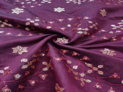 maroon-golden-gota-patti-embroidered-chanderi-fabric