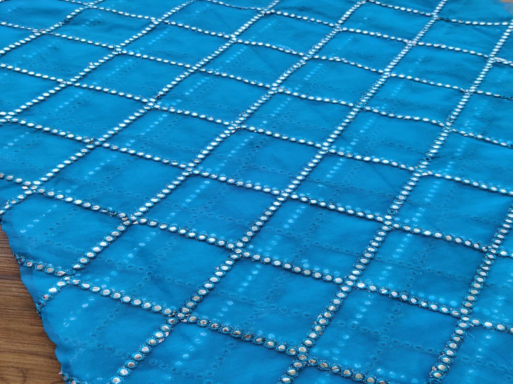 blue-organza-fabric-with-embroidered-silver-faux-mirror-work