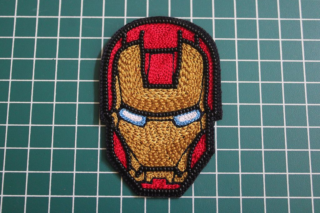 Golden Red Thread Work Ironman Patch