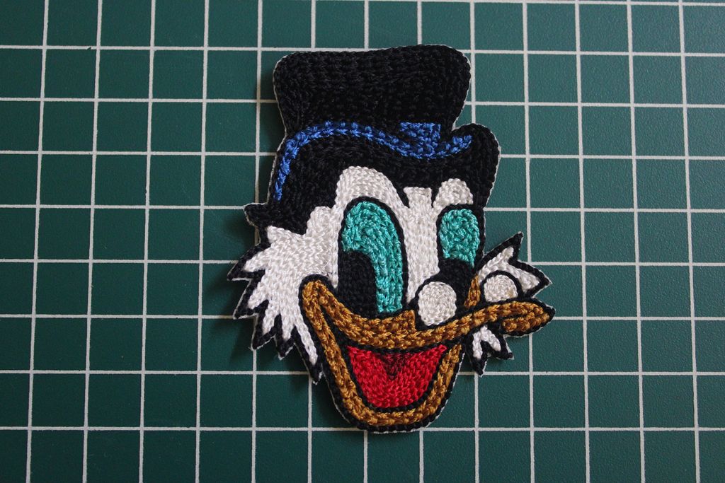 Multicolour Thread Work Donald Duck Patch