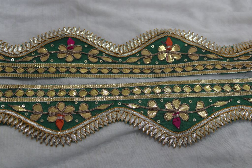 Green Traditional Gota Trim