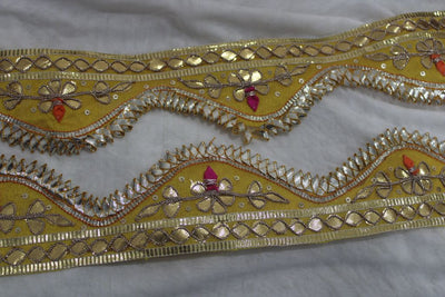 Yellow Traditional Gota Trim