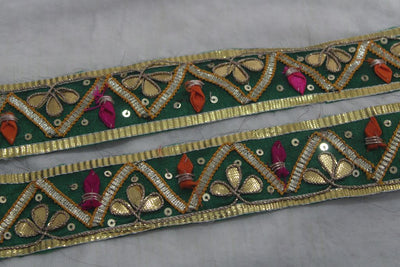 Green Traditional Gota Trim