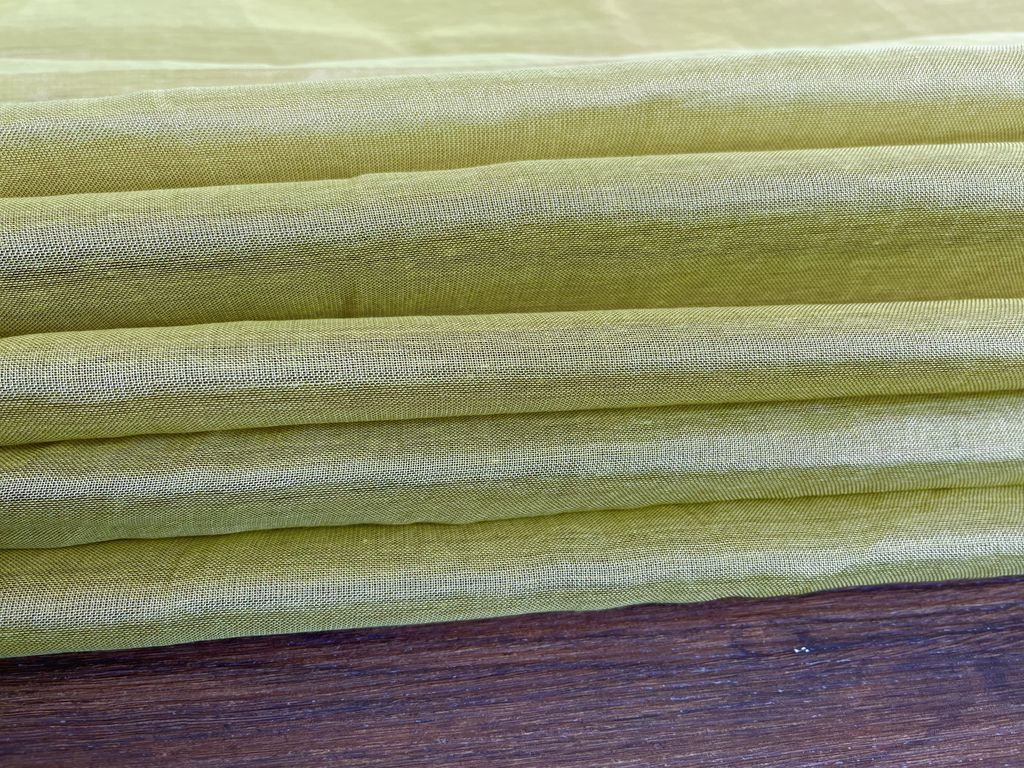 Green Golden Dual Shaded Tissue Fabric