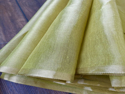 Green Golden Dual Shaded Tissue Fabric