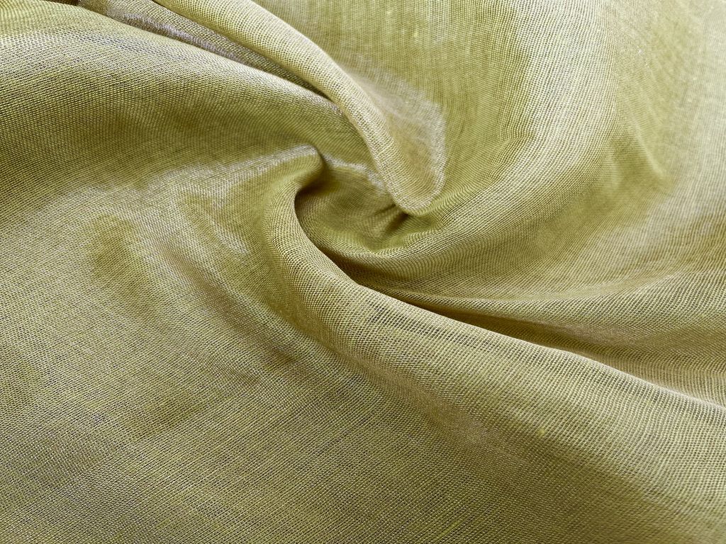 Green Golden Dual Shaded Tissue Fabric