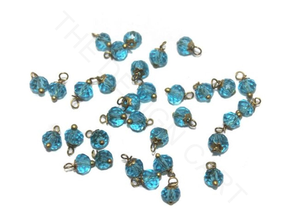 Turquoise Transparent Loreal Beads | The Design Cart (3782740934690)