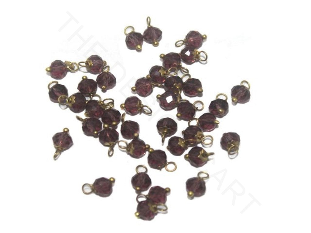Purple Transparent Loreal Beads | The Design Cart (3782741327906)