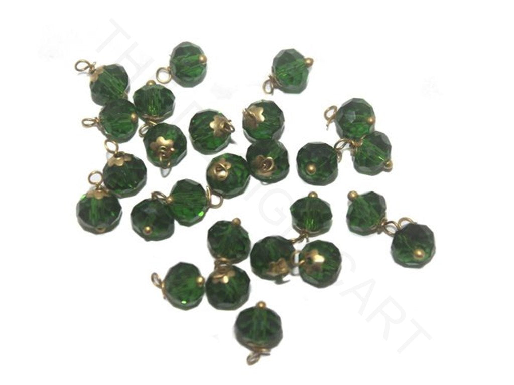 Dark Green Transparent Loreal Beads | The Design Cart (3782742048802)