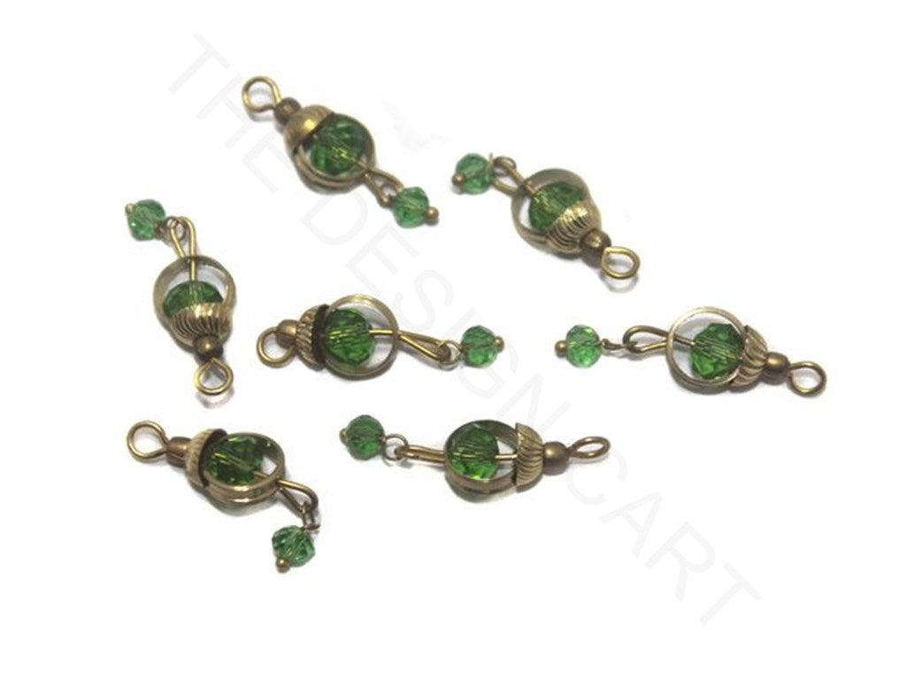 Transparent Green Ring Loreal Beads | The Design Cart (3782742376482)