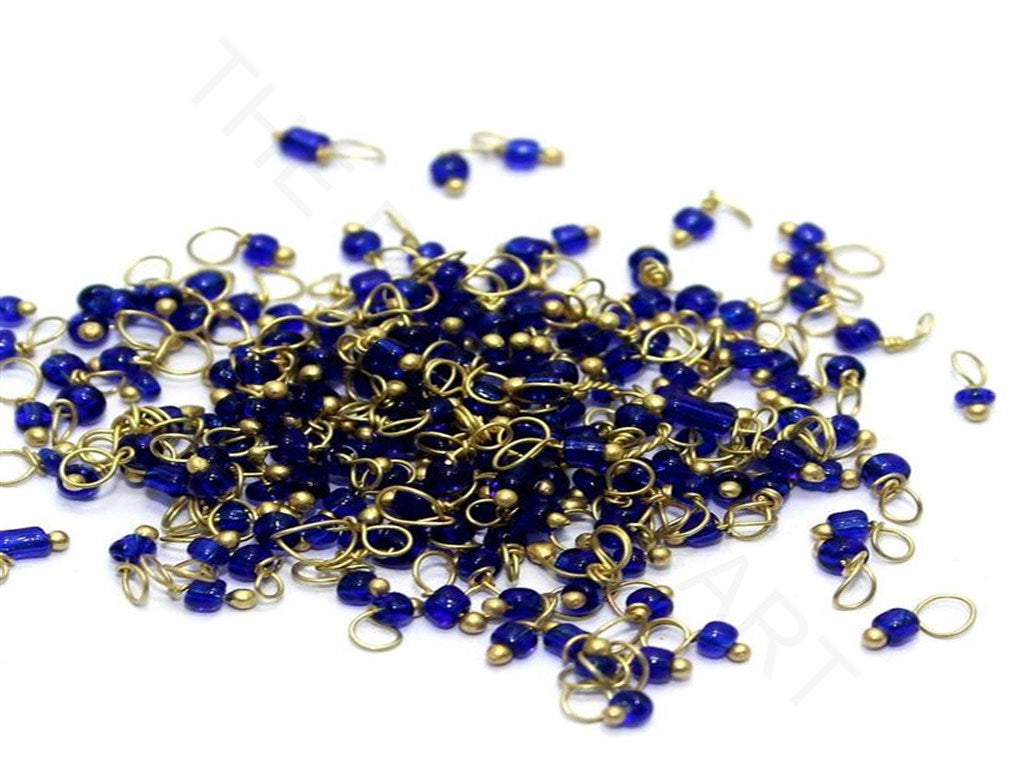 Dark Blue Loreal Beads | The Design Cart (3782743392290)