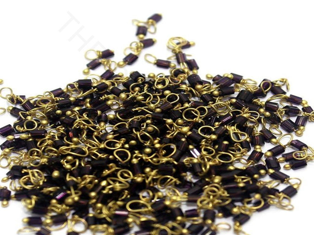 Purple Cylindrical Loreal Beads | The Design Cart (3782743523362)