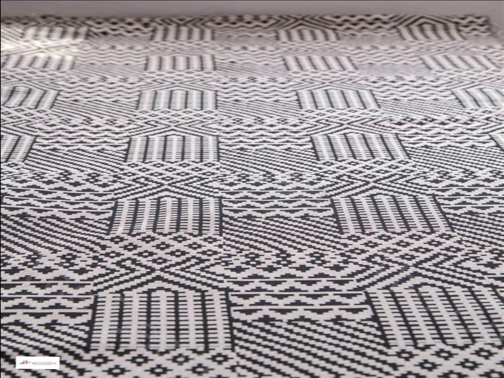 White Black Mixed Patterns Design Cotton Polyester Jacquard Fabric (1374836391970)