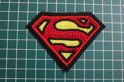 Red Superman Handwork Patches