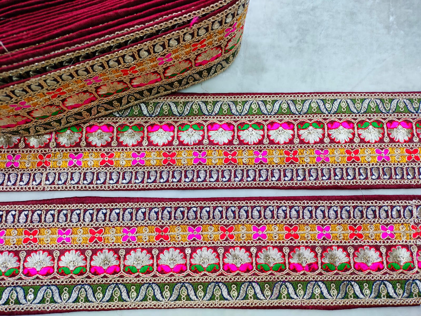 Multicolor Embroidery Lace