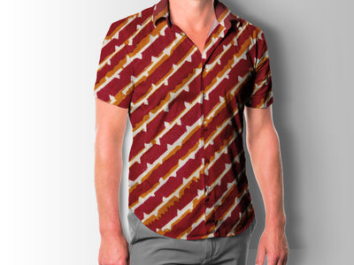 mustard-maroon-stripes-printed-pure-cotton-fabric