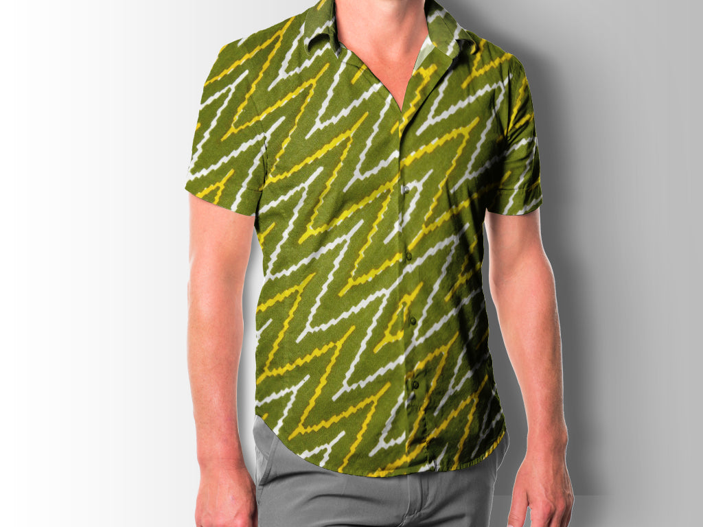 olive-yellow-chevron-printed-pure-cotton-fabric