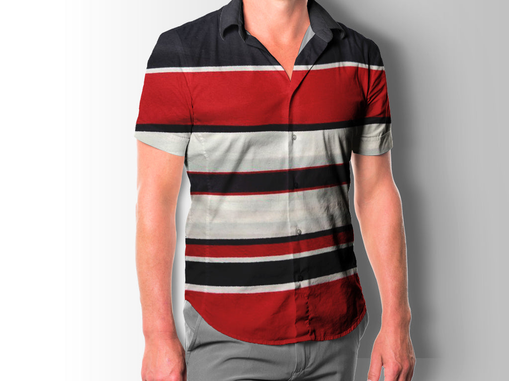 maroon-black-striped-poly-crepe-fabric