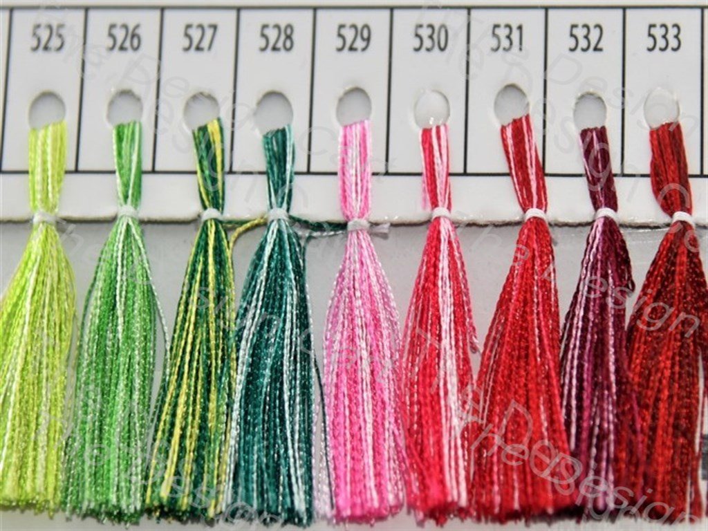 Multicolour Set 6 Silk Embroidery Threads