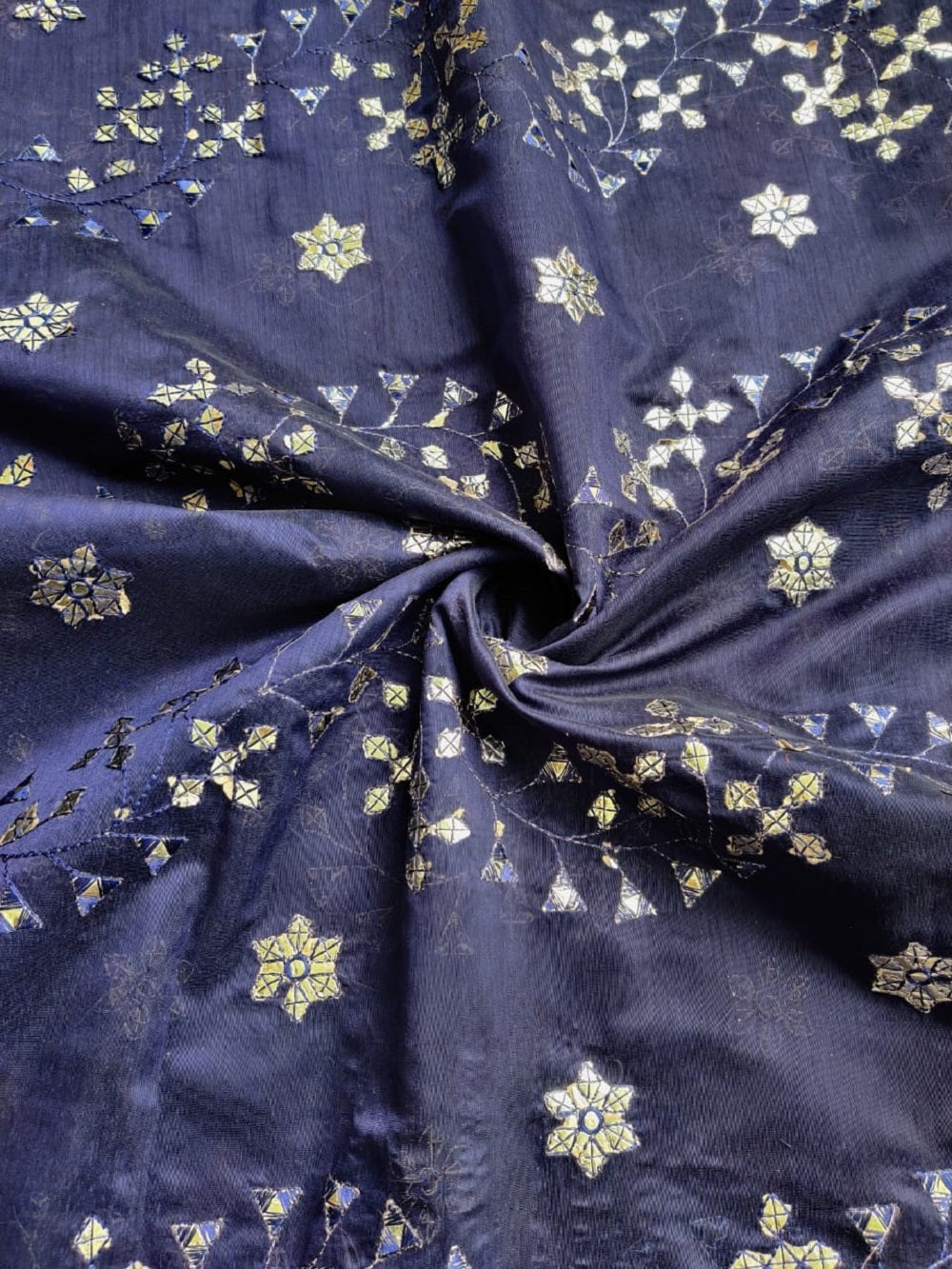 navy-blue-with-foil-gota-patti-embroidered-chanderi-fabric