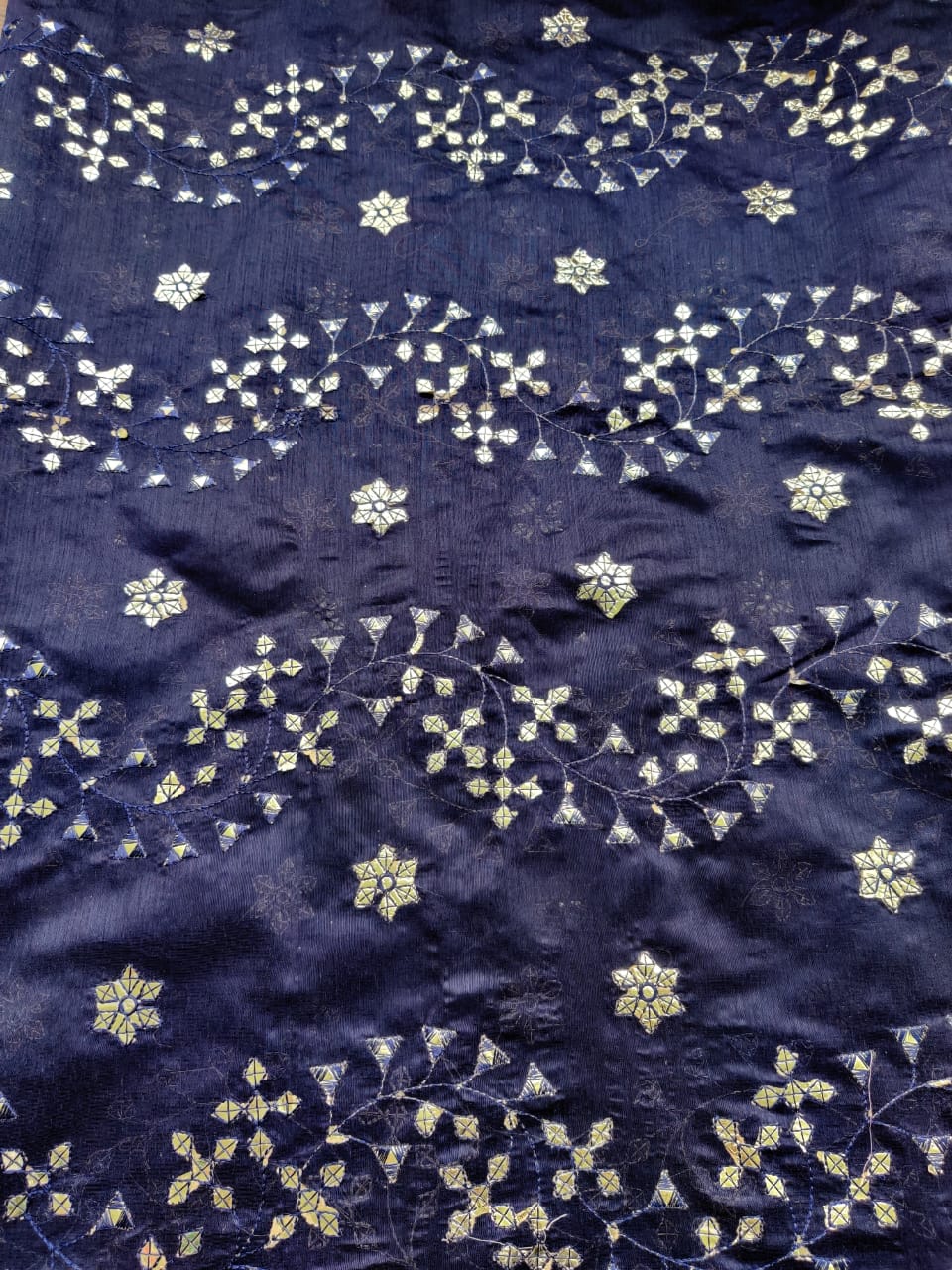 navy-blue-with-foil-gota-patti-embroidered-chanderi-fabric