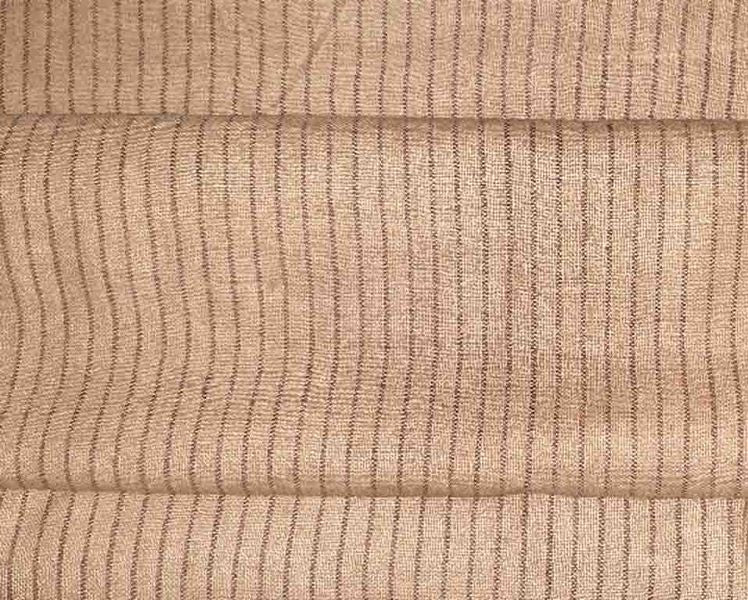 Brown Stripes Dyed  Cotton Fabric