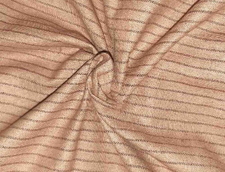 Brown Stripes Dyed  Cotton Fabric