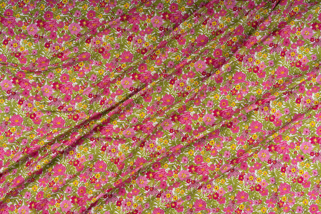 Multicolor Cotton Poplin Floral Digital Printed Fabric