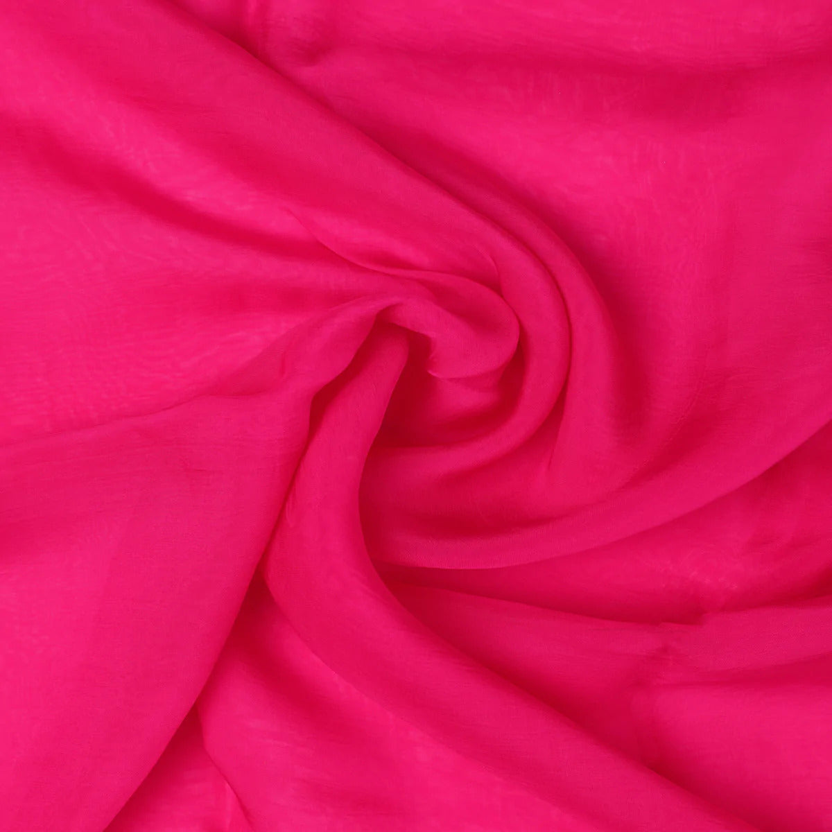 Hot Pink Plain Viscose Organza Fabric